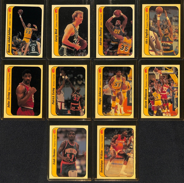 High-Grade 1986-87 Fleer Complete Sticker Set (Missing Michael Jordan Rookie Sticker)