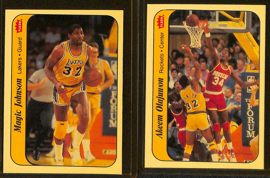 High-Grade 1986-87 Fleer Complete Sticker Set (Missing Michael Jordan Rookie Sticker)