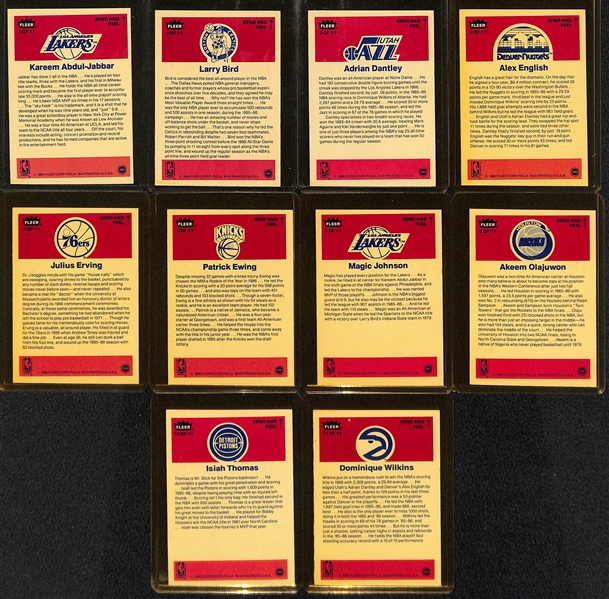 High-Grade 1986-87 Fleer Complete Sticker Set (Missing Michael Jordan Rookie Sticker)