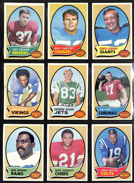 1970 Topps Football Card Complete Set (263 Cards) w/ OJ Simpson Rookie!