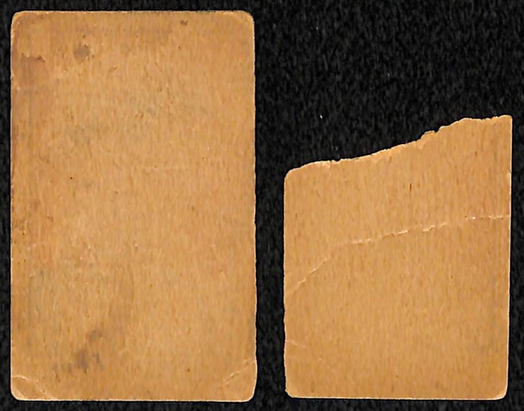 Lot of (2) 1921 W551 HOFer Strip Cards - George Sisler and Babe Ruth (Top of Card Cut Off)