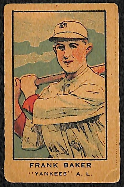 Lot of (2) 1921 W551 HOFer Strip Cards - Tris Speaker (HOF) and Frank Home Run Baker