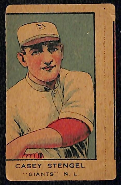 Lot of (2) 1921 W551 Casey Stengel (HOF) Baseball Strip Cards