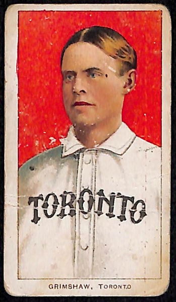 Lot of (7) 1909-11 T206 Tobacco Cards w/ Clymer, Lennox, Grimshaw, Lavender, Maloney, Kisinger, McGann
