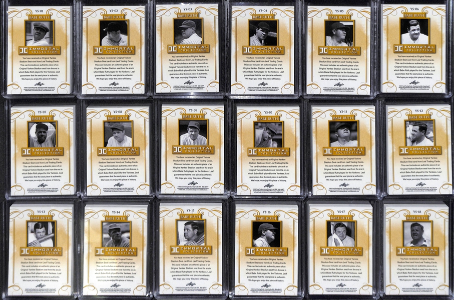2017 Leaf Babe Ruth Immortal Collection - 50 Card Stadium Seat Relic Set