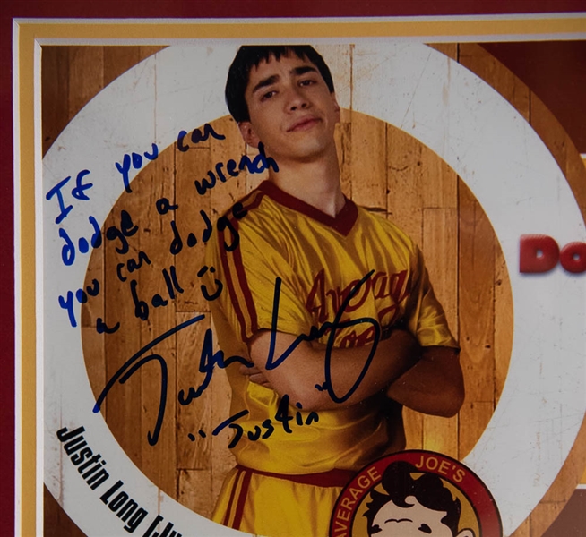 Justin Long Signed & Framed Dodgeball Photo Display - JSA