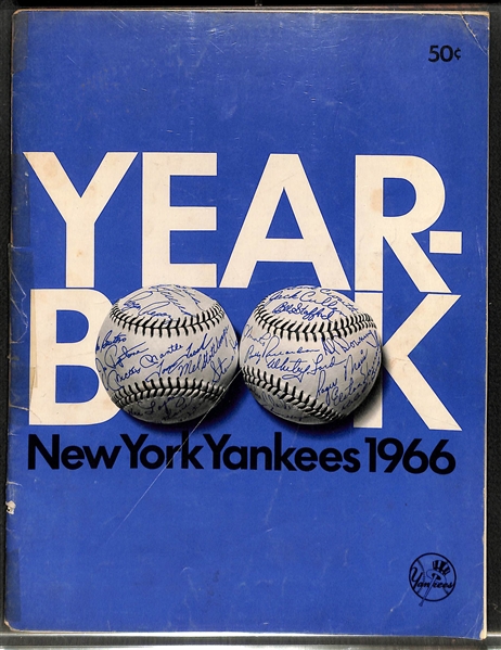Lot of 4 Yankees Yearbooks & Scorecard 1961-1967