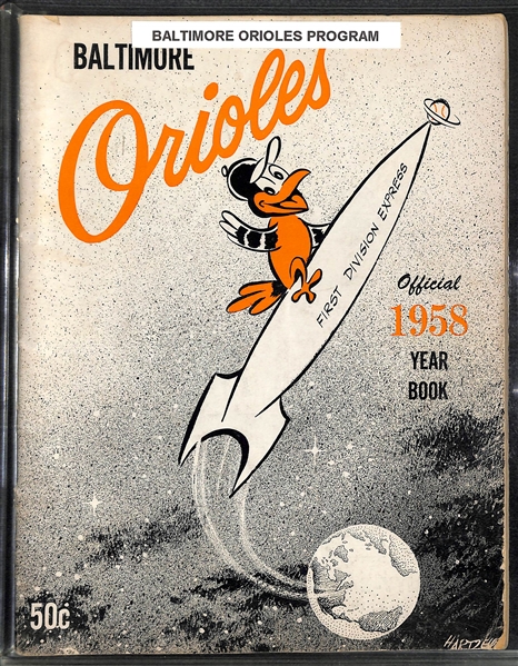 Lot of 18 Orioles Major & Minor League Scorecards & Yearbooks 1934-1965