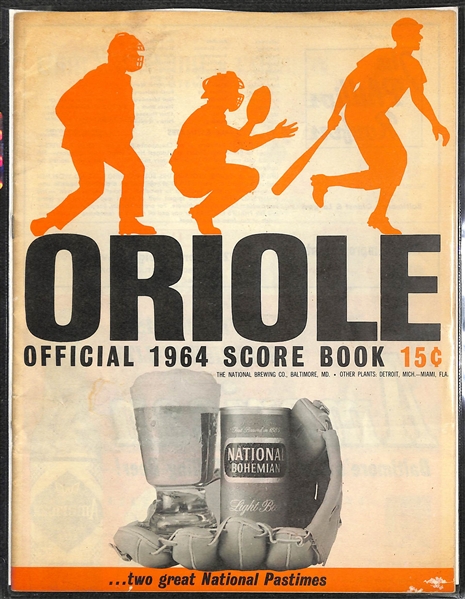 Lot of 18 Orioles Major & Minor League Scorecards & Yearbooks 1934-1965