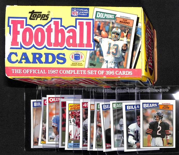 1987 Topps Football Card Factory Set (Kelly, Flutie, Cunningham, Young Rookies)