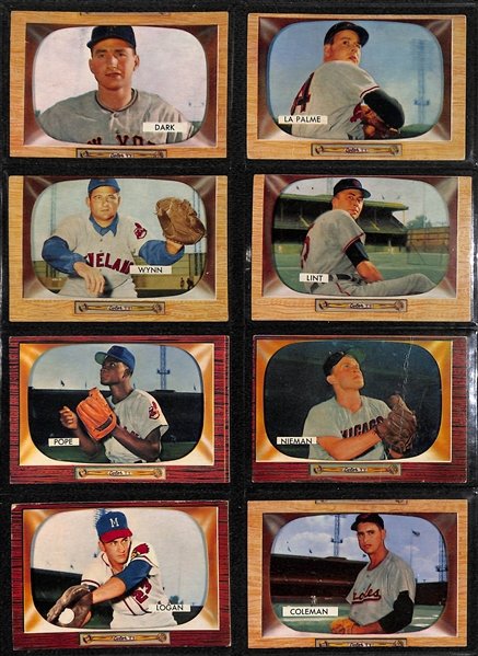 Lot of 62 - 1955 Bowman Baseball Cards w. Early Wynn