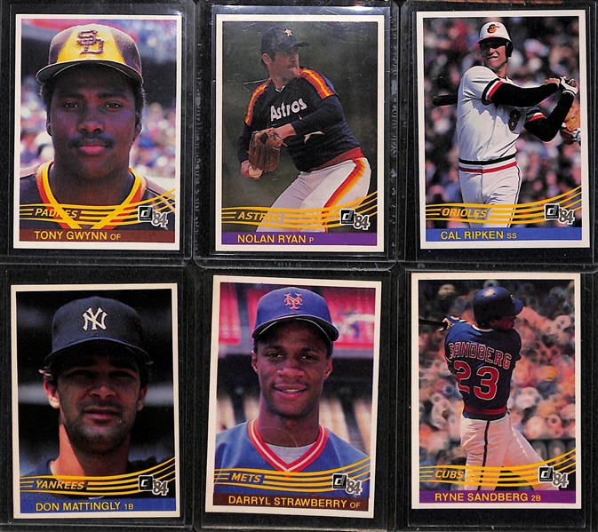 1984 Donruss Complete Baseball Set w. Don Mattingly & Darryl Strawberry Rookie Cards