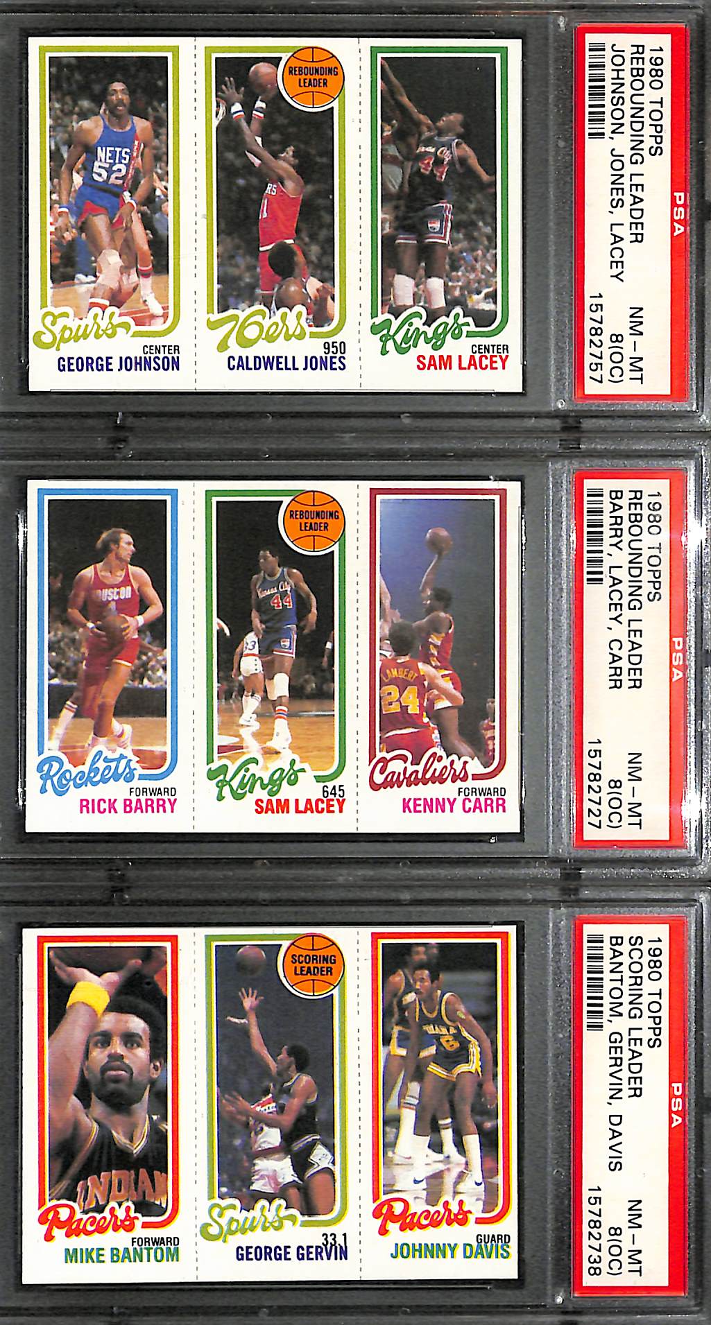 Lot Detail - Lot of (15) Graded 1980 Topps Basketball Cards - Each Card ...