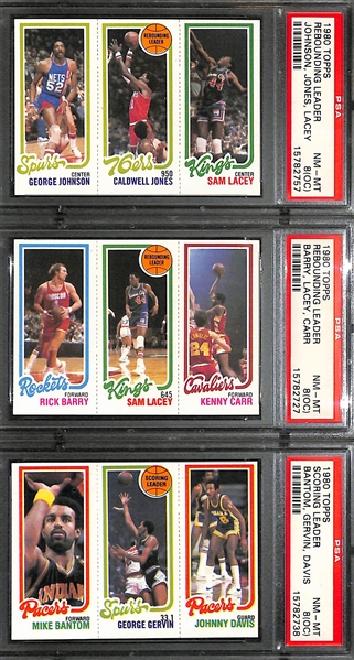 Lot of (15) Graded 1980 Topps Basketball Cards - Each Card is Graded PSA 7 or PSA 8 (OC)