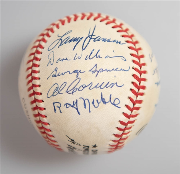 1951 New York Giants Team Signed Baseball w/ 13 Autographs (Inc. Mays, Durocher, Irvin, Thomson) - NL Champions - JSA Auction Letter