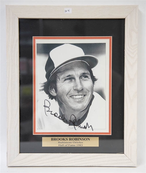 Lot of (3) Orioles Signed/Framed Displays (Ripken Jr., B. Robinson, J. Palmer) - JSA Auction Letter