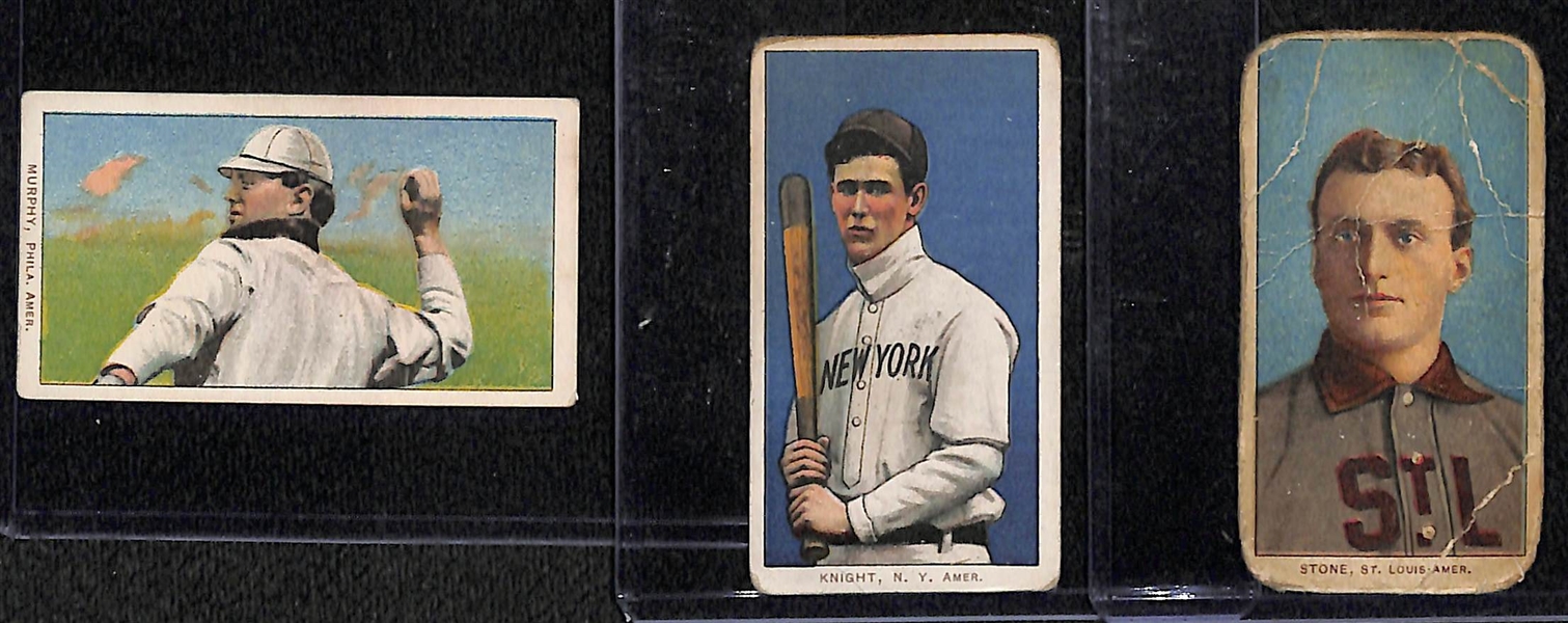 Lot of 3 - 1909 T206 Cards - Murphy, Knight, & Stone