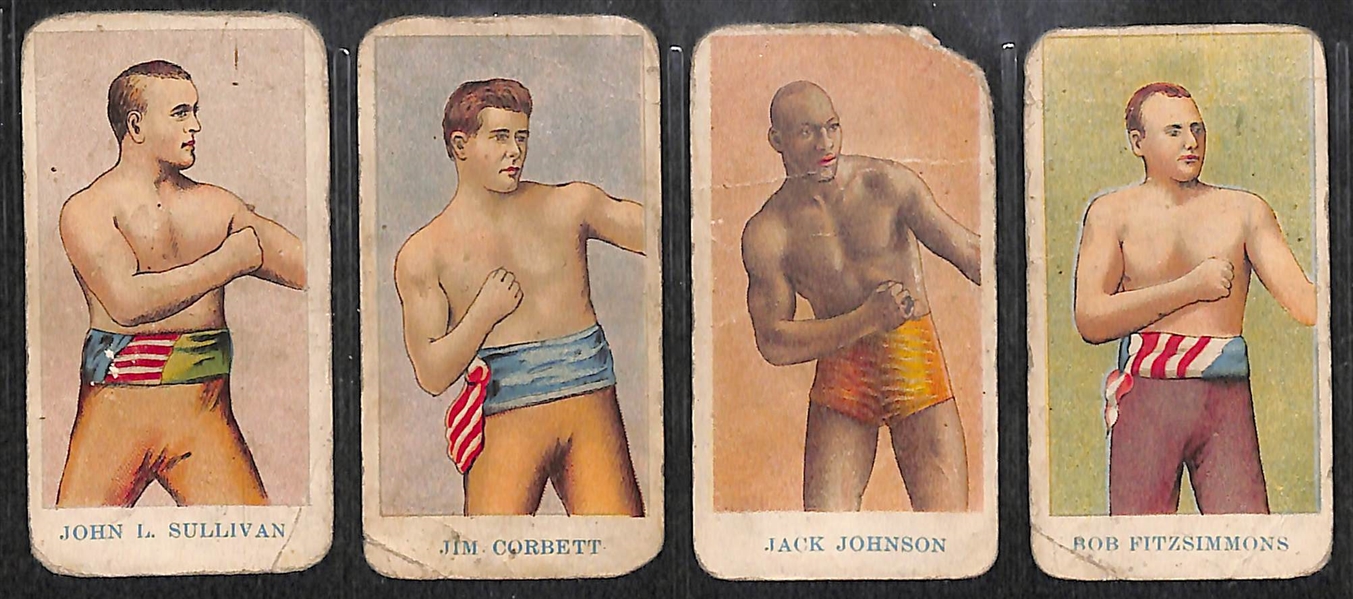 Lot of 16 - 1910 American Caramel E75 Prize Fighters Cards w. John Sullivan