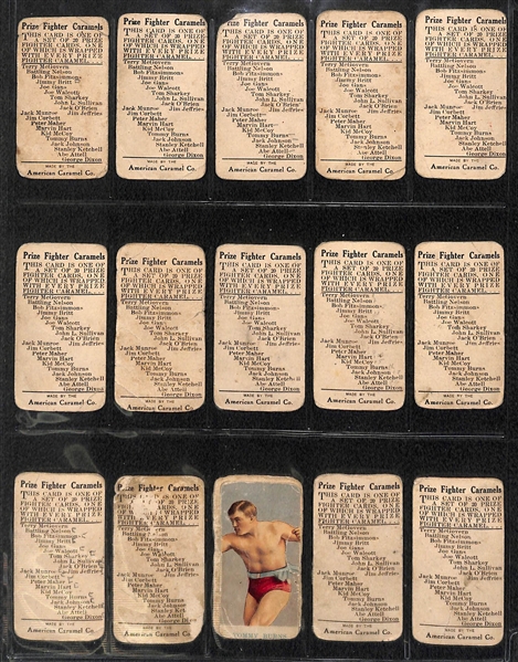 Lot of 16 - 1910 American Caramel E75 Prize Fighters Cards w. John Sullivan