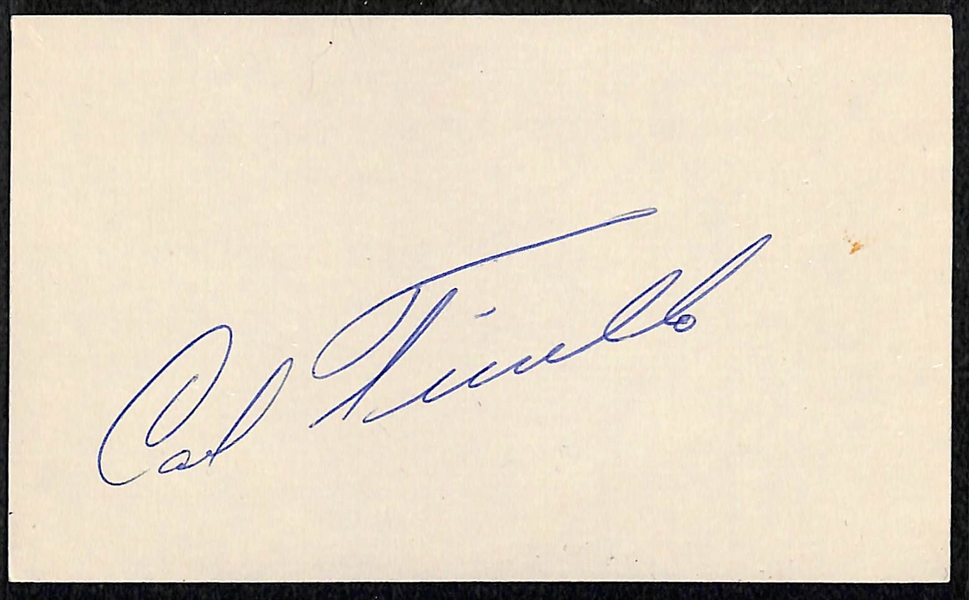 Lot of 8 Signed Baseball Index Cards w. Carl Furillo - JSA Auction Letter