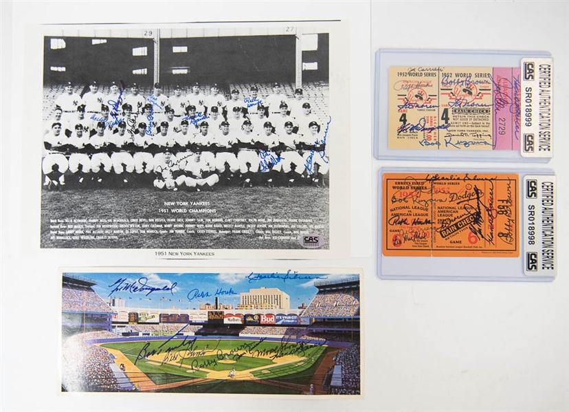 Yankees Autographed Memorabilia Lot w. Gil McDougald - JSA Auction Letter