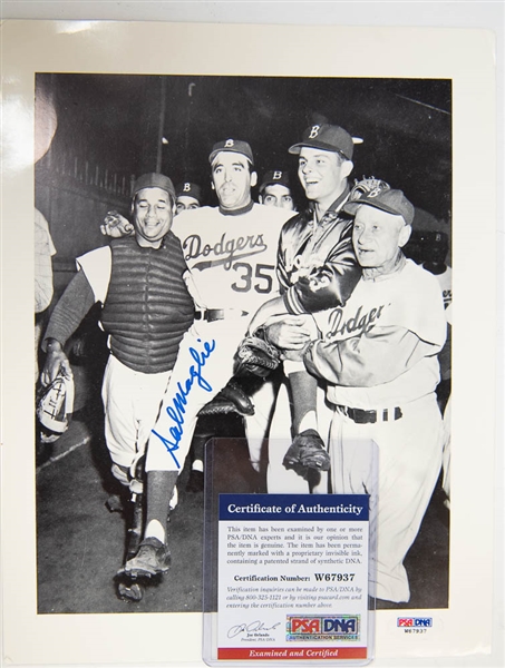 Lot of Baseball Autographed Photos w. Pee Wee Reese - JSA Auction Letter
