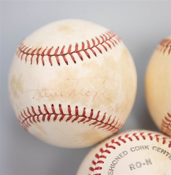 Lot of 3 Signed Baseballs w. Mays & Berra  - JSA Auction Letter