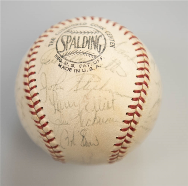 1966 New York Mets Team Signed Baseball  - JSA Auction Letter