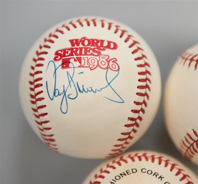 Lot of 3 Signed Baseballs w. S. Carlton & Strawberry  - JSA Auction Letter 