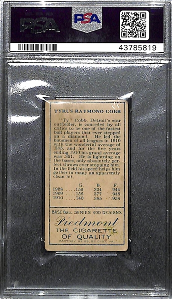 1911 T205 Gold Border Ty Cobb Tobacco Card PSA 1