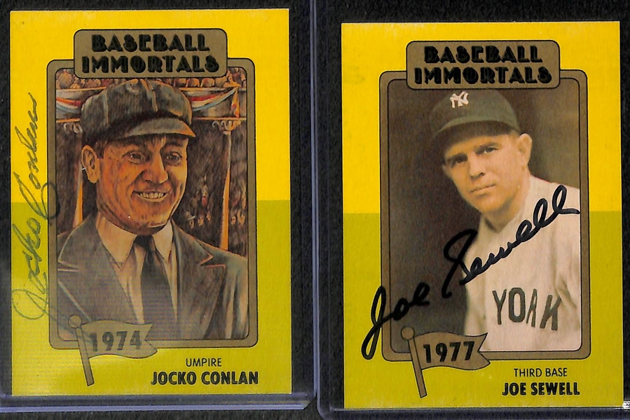 Lot of 7 Old Timers Signed Baseball Cards w. Bill Dickey  - JSA Auction Letter