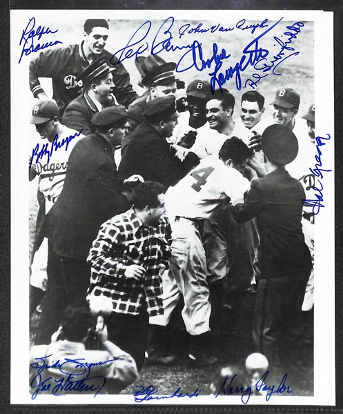 Lot of (8) Autographed World Series Photos w/ Eddie Murray, Brooks Robinson, and Boog Powell  - JSA Auction Letter