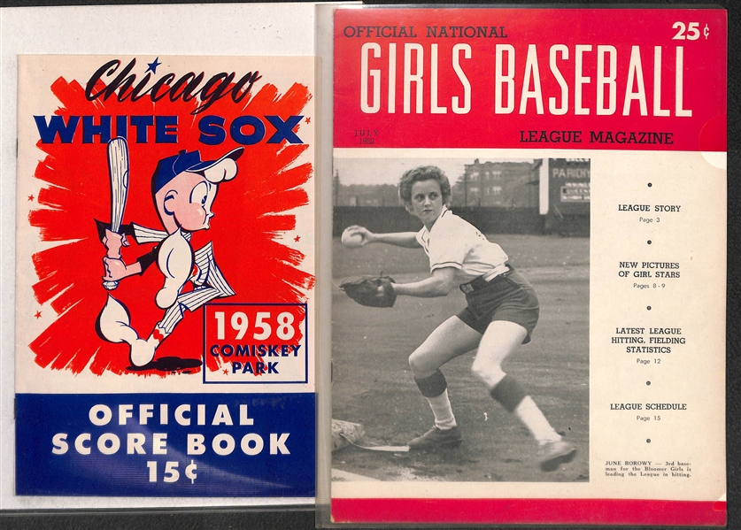 Lot of 11 Baseball Yearbooks & Score Cards From 1950s
