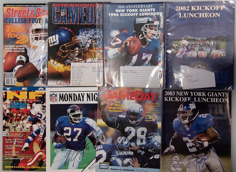 Lot of 22 Signed Football Sports Illustrated/Magazines/Books w. Mike Quick  - JSA Auction Letter