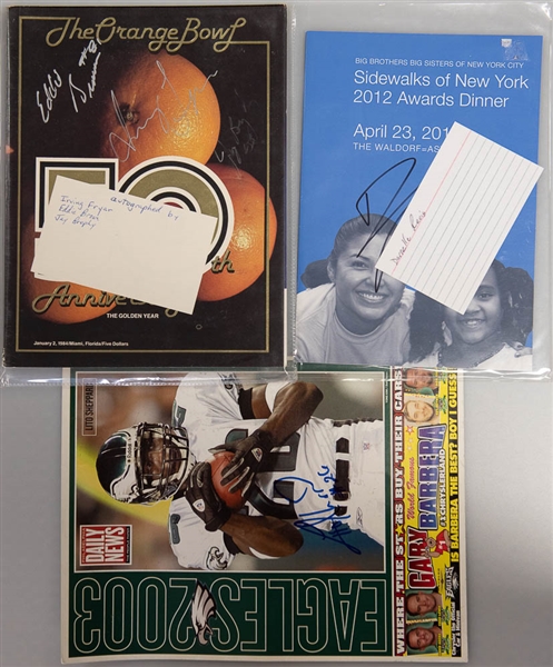 Lot of 13 Football Signed Magazines & Booklets w. John Cappelletti  - JSA Auction Letter
