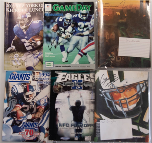 Lot of 20 Signed Football Magazines & Booklets w. Donovan McNabb  - JSA Auction Letter