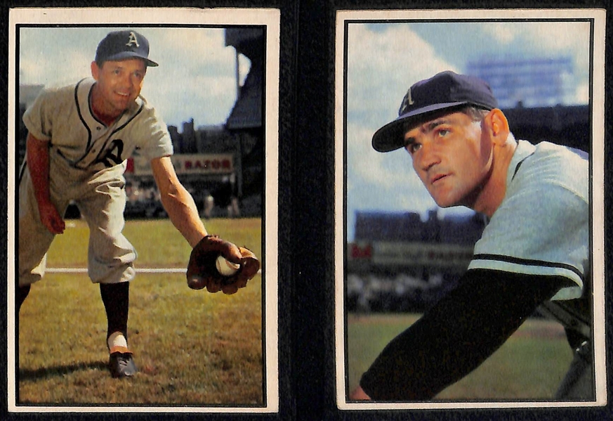 Lot of 10 1953 Bowman Color Baseball Cards w. Bobby Shantz