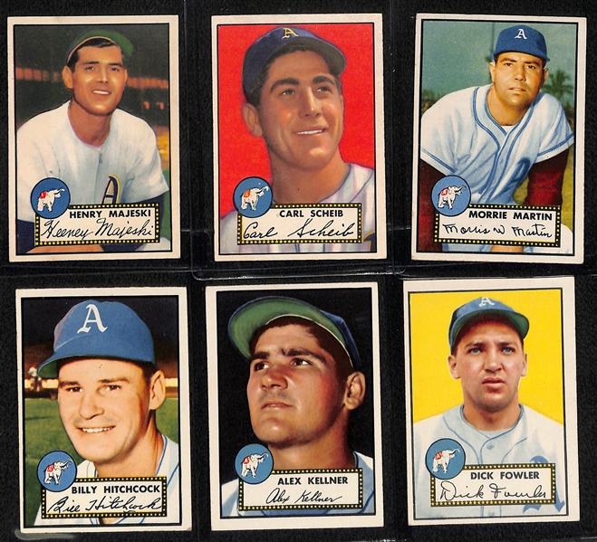 Lot of 6 1952 Topps Baseball Cards w. Henry Majewski