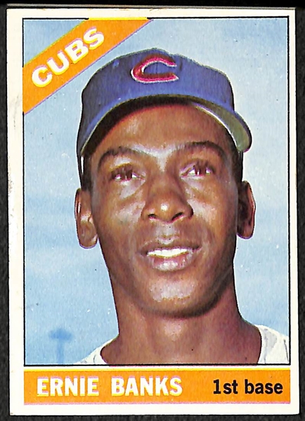 Lot of 90 1966 Topps Baseball Cards w. Ernie Banks
