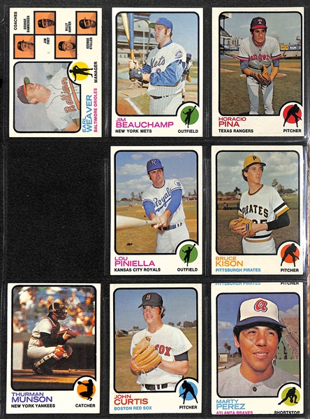 1973 Topps Baseball Partial Card Set (511/660)