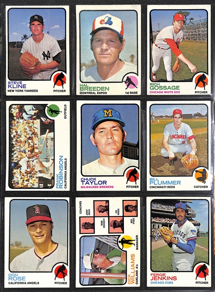 1973 Topps Baseball Partial Card Set (511/660)