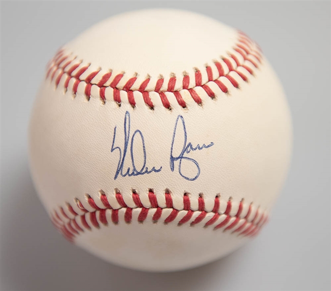 Nolan Ryan Signed American League Baseball  - JSA Auction Letter