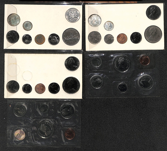Lot of 17 Canadian Proof Coin Sets 1962-1974