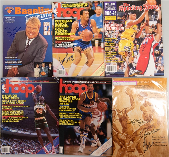 Lot of 20 Basketball Signed Sports Illustrated and Other Magazines & Booklets w. Isiah Thomas - JSA Auction Letter