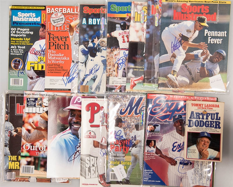 Lot of 14 Baseball Signed Sports Illustrated/Booklets/Photos w. Curt Schilling - JSA Auction Letter