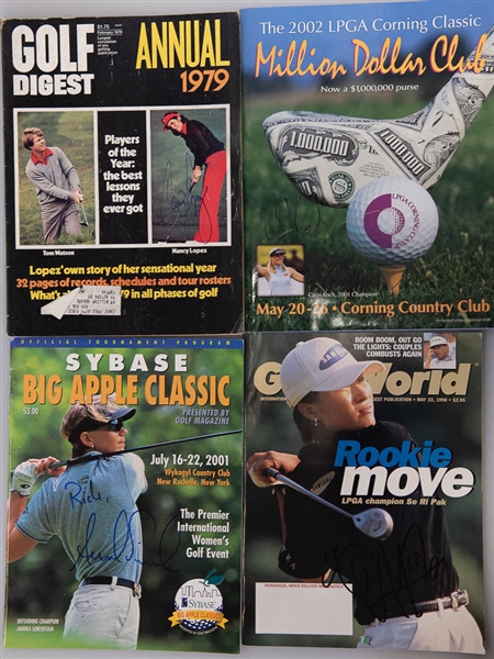 Lot of 20 Golf Signed Magazines & Booklets w. Sports Illustrated & Jack Nicklaus - JSA
