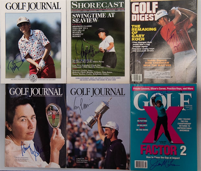 Lot of 25 Golf Signed Magazines/Booklets/Photos w. Betsy King - JSA Auction Letter