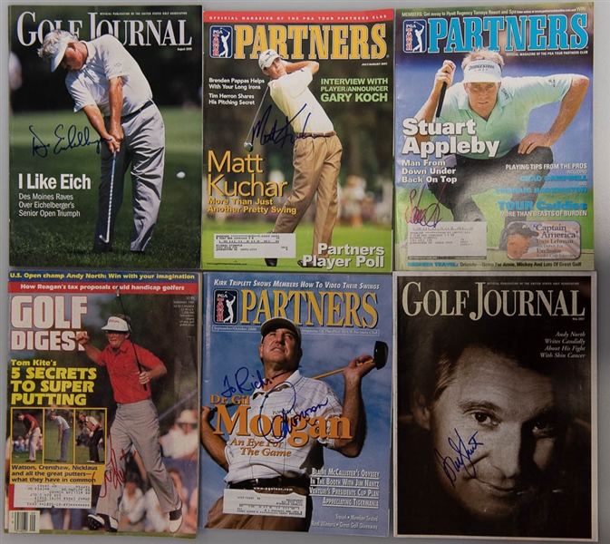 Lot of 25 Golf Signed Magazines/Booklets/Photos w. Sports Illustrated - JSA Auction Letter