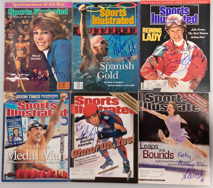 Lot of 33 Olympics Signed Sports Illustrateds/Photos/Flats w. Apolo Ohno, Mia Hamm, Michelle Kwan, Gloria Estefan, More - JSA Auction Letter