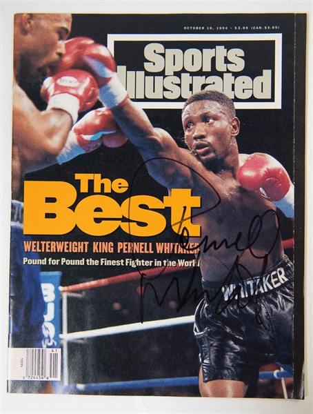 Lot of 5 Boxing Signed Sports Illustrated Magazines & 1 Signed Boxing Annual Dinner Program w. Leonard & Holyfield - JSA
